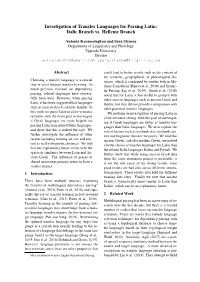 Investigation of Transfer Languages for Parsing Latin: Italic Branch Vs