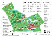Map of the Campus of the University of Twente