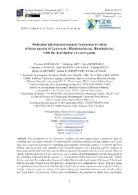Molecular Phylogenies Support Taxonomic Revision of Three Species of Laurencia (Rhodomelaceae, Rhodophyta), with the Description of a New Genus