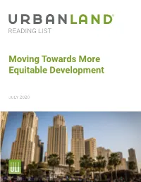 Moving Towards More Equitable Development