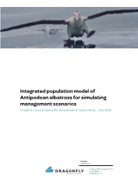 Antipodean Albatross Simulations – June 2021 1