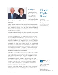Eli and Edythe Broad Foundation and the Broad Art Founda- Tion, Have Assets of $2.7 Billion
