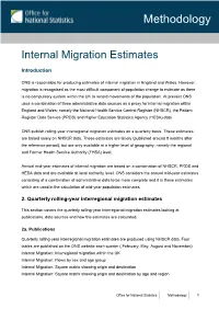 Internal Migration Estimates Methodology