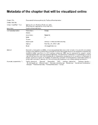 Metadata of the Chapter That Will Be Visualized Online
