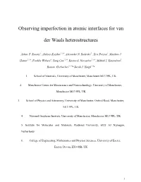 Observing Imperfection in Atomic Interfaces for Van Der Waals