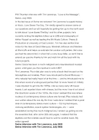 Phil Thornton Interview with Tim Lawrence