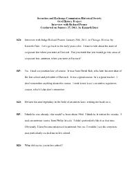 Richard Posner Interview