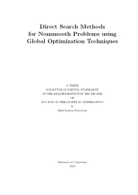 Direct Search Methods for Nonsmooth Problems Using Global Optimization Techniques