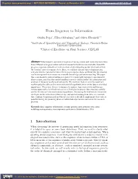 From Sequence to Information