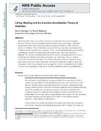Liking, Wanting and the Incentive-Sensitization Theory of Addiction