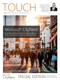 Microsoft Citynext Microsoft’S People-First, Partner-Led Strategy Is Enabling Leaders to Harness Technology to Build Sustainable Cities