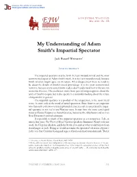 My Understanding of Adam Smith's Impartial Spectator · Econ Journal Watch