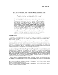 Search for Stable Orbits Around 1999 Kw4 Aas 18-279