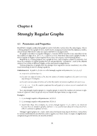 Strongly Regular Graphs