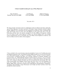 Cultural Assimilation During the Age of Mass Migration*