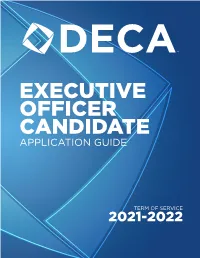 Executive Officer Candidate Application Guide