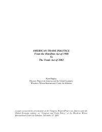 From the Omnibus Act of 1988 to the Trade Act of 2002