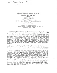 INFECTIOUS CAUSES of ABORTION in the CAT Donald H. Lein, DVM