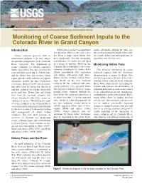 Monitoring of Coarse Sediment Inputs to the Colorado River in Grand Canyon