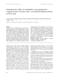 Neuroprotective Effect of Cannabidiol, a Non-Psychoactive Component from Cannabis Sativa, on Β-Amyloid-Induced Toxicity in PC12