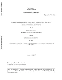 Project Appraisal Document