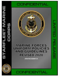 Starfleet Marine Corps Uniform Guideline and Policies