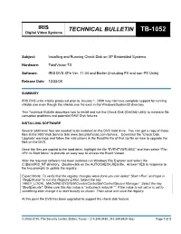 TB-1052 Digital Video Systems
