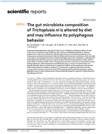 The Gut Microbiota Composition of Trichoplusia Ni Is Altered by Diet and May Infuence Its Polyphagous Behavior M