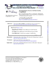 The Regulation of Liver Cell Survival by Complement Maciej M
