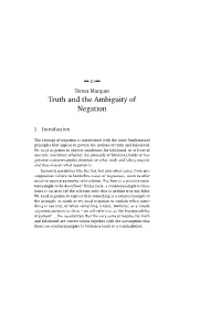 Truth and the Ambiguity of Negation