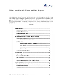 Web and Mail Filter White Paper