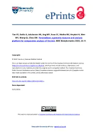 Yersiniabase: a Genomic Resource and Analysis Platform for Comparative Analysis of Yersinia