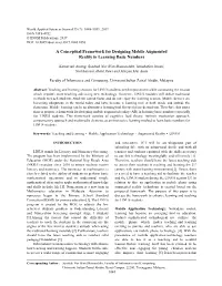 A Conceptual Framework for Designing Mobile Augmented Reality in Learning Basic Numbers