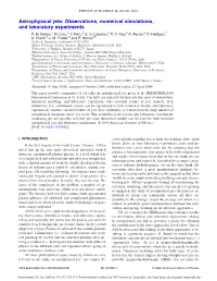 Astrophysical Jets: Observations, Numerical Simulations, and Laboratory Experiments P
