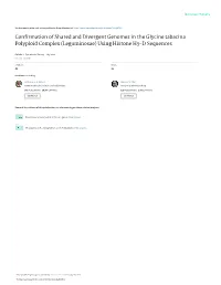 Confirmation of Shared and Divergent Genomes in the Glycine Tabacina Polyploid Complex (Leguminosae) Using Histone H3-D Sequences Author(S): Jeff J