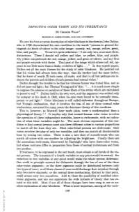 Defective Color Vision and Its Inheritance by George Wald*