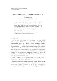 GALOIS MODULE STRUCTURE of FIELD EXTENSIONS Patrik