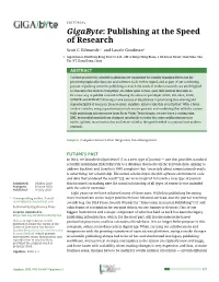Gigabyte: Publishing at the Speed of Research Scott C