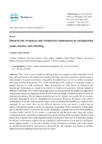 Physical Role of Nuclear and Cytoskeletal Confinements in Cell Migration Mode Selection and Switching