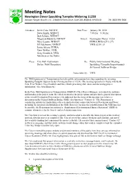 Public Informational Meeting Notes and Presentation
