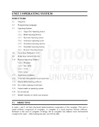 Unit 3 Operating System