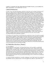 1 a Guide to Working on the Lomas Barbudal Monkey