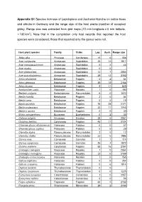 Appendix S1 Species Richness of Lepidoptera and Auchenorrhyncha on Native Trees and Shrubs in Germany and the Range Size of the Host Plants (Number of Occupied Grids)