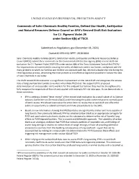 Comments to EPA on Revised Draft