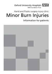 Minor Burn Injuries