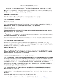 Minutes Oct 14 Meeting