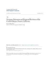 Neogene Extension and Regional Rotation of the Central Mojave Desert, California