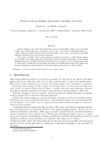 Order-Book Modelling and Market Making Strategies