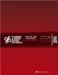 Planning & Urban Design Rationale