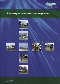 Schedule of Comments Report LTP 2